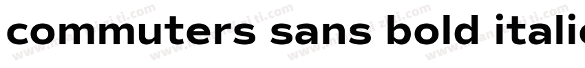 commuters sans bold italic字体转换